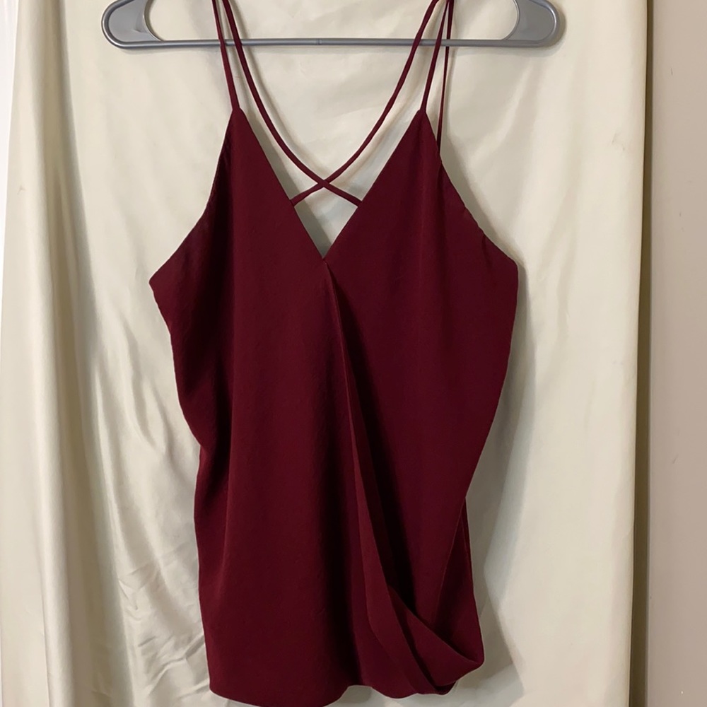 Flowy burgundy blouse